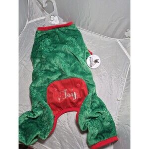 LuvGear Pyjamas Christmas JOY Dog Pajamas Size Large Green & Red Holiday NWOT
